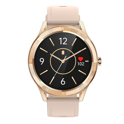 1.28in BT5.0 Heart Rate Monitoring Smart Watch GR5515 IP67 Gold Waterproof
